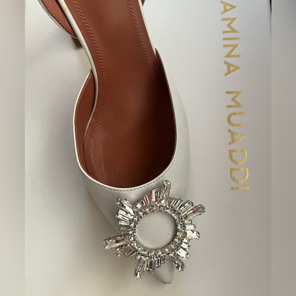 Amina Muaddi
Begum Glass Pointed Toe Slingback Pump (Women) - Picture 6 of 11